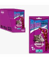 WHISKAS STICK SALMON 28x18 GR