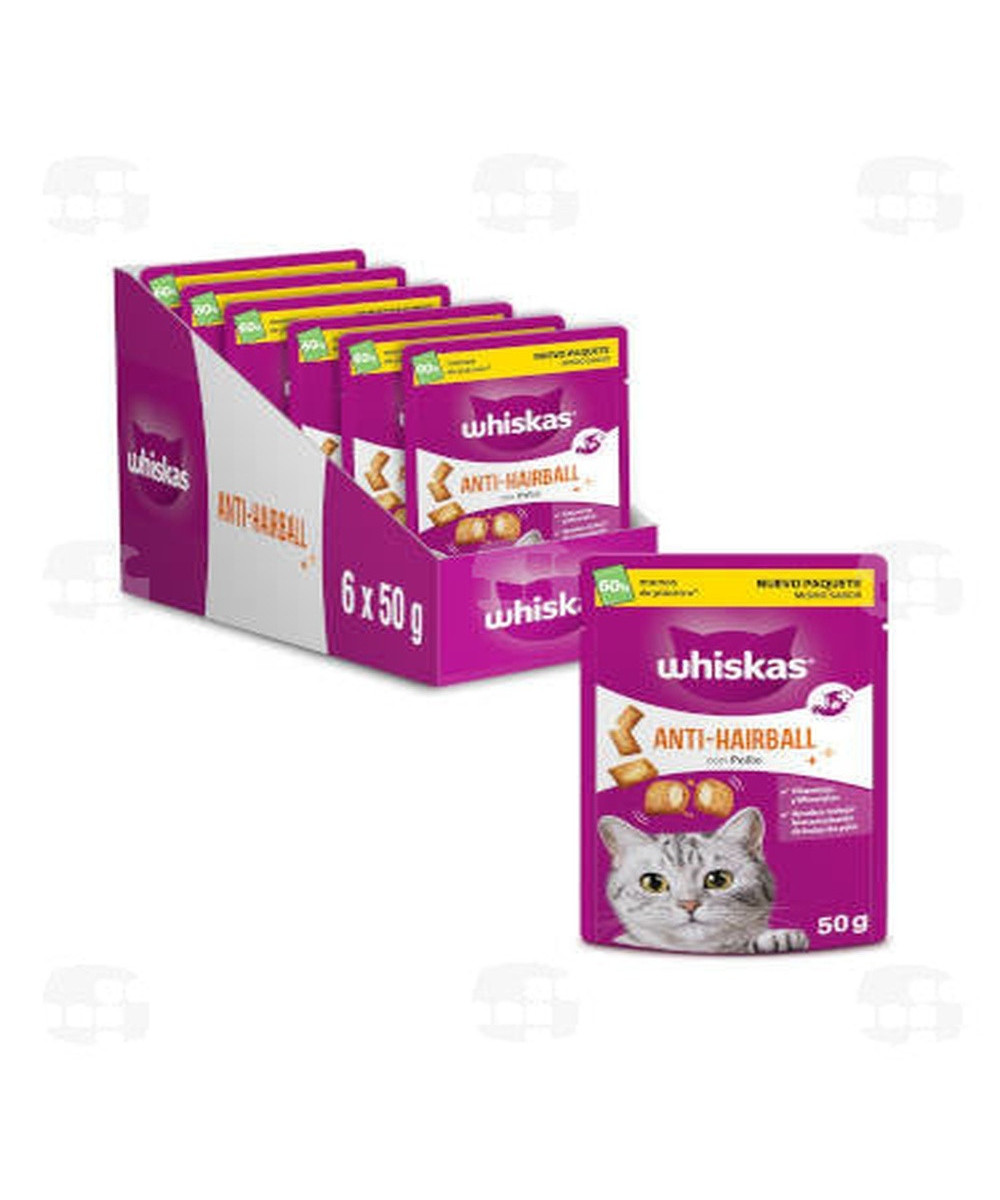 WHISKAS ANTI-HAIRBALL 6 x 50 GR