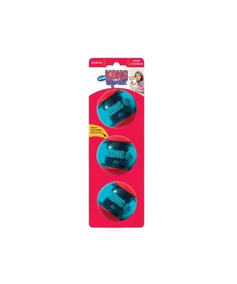 KONG SQUEEZZ ACTION RED SMALL (3UNDS)