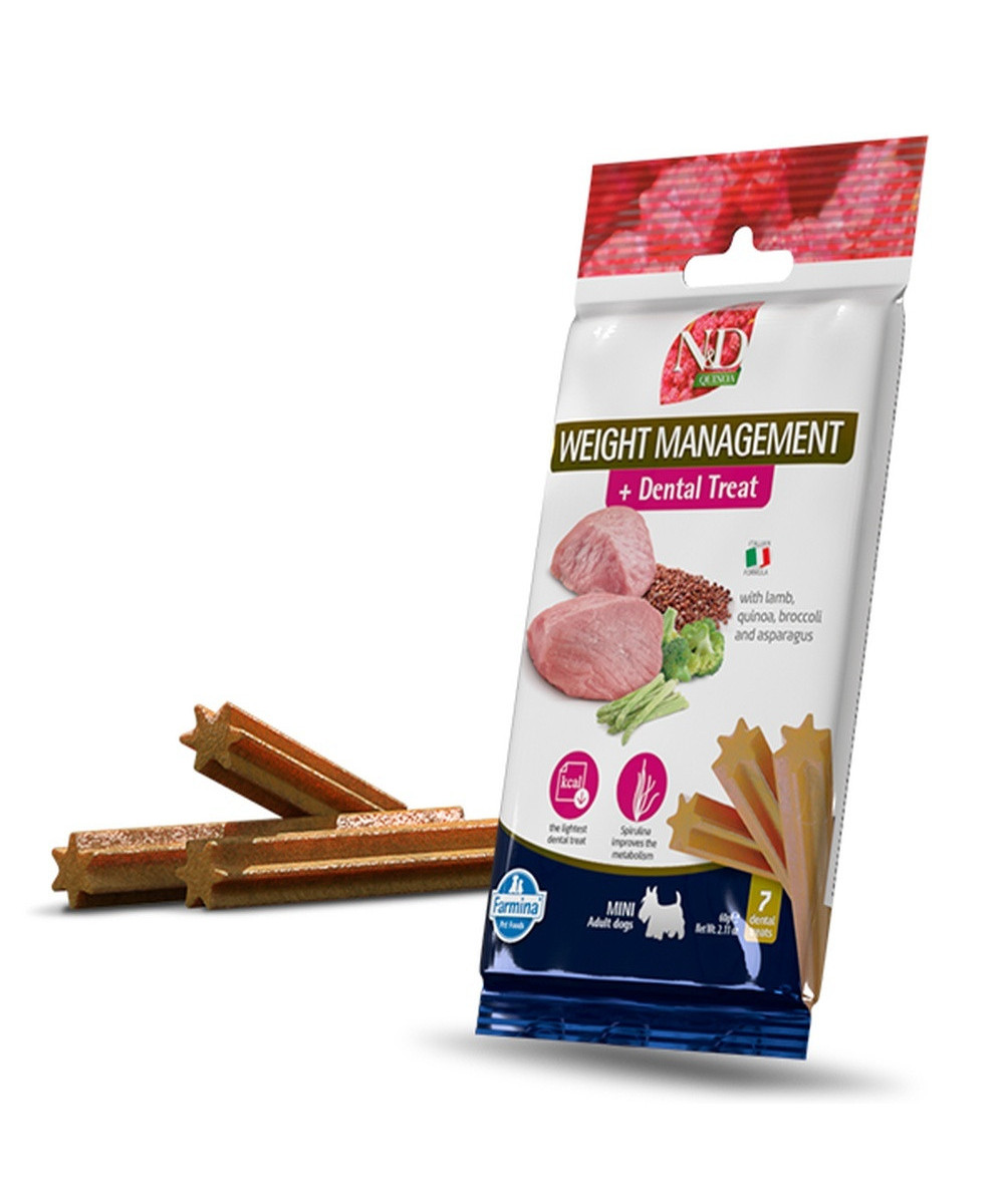 FARMINA TREAT ND QUINOA PERRO WEIGHT M CORDERO MINI 60GR