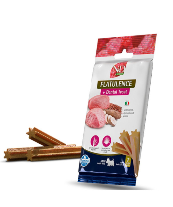 FARMINA TREAT ND QUINOA PERRO FLATULENCE ADULT MINI 60GR
