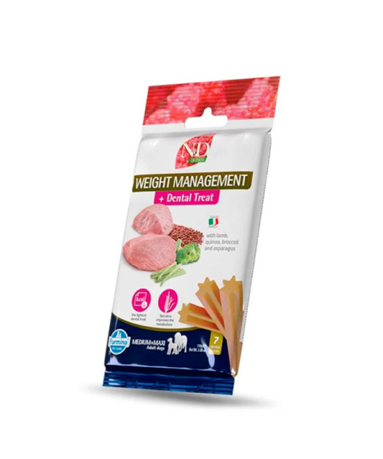 FARMINA TREAT ND QUINOA PERRO WEIGHT M CORDERO MED/M 110GR
