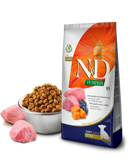 FARMINA ND PERRO PUPPY PUMPKIN MINI CORDERO 800GR