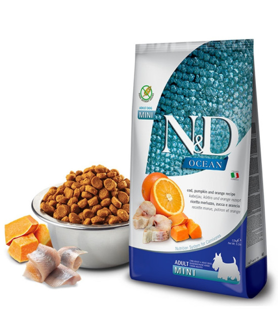 FARMINA ND PERRO OCEAN PUMPKIN MINI BACALAO 800GR