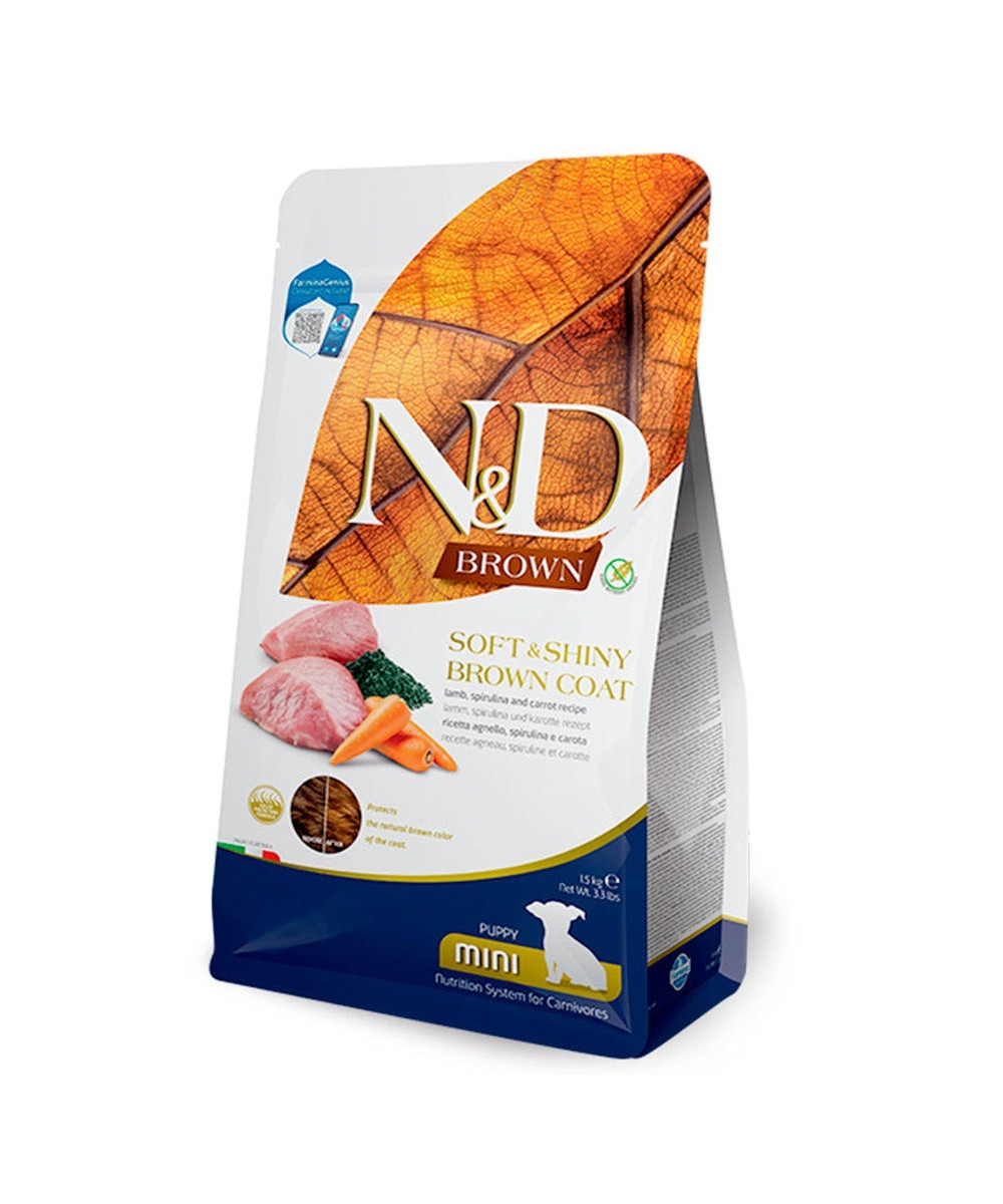 FARMINA ND BROWN PERRO PUPPY CORDERO SPIRULINA MINI 1