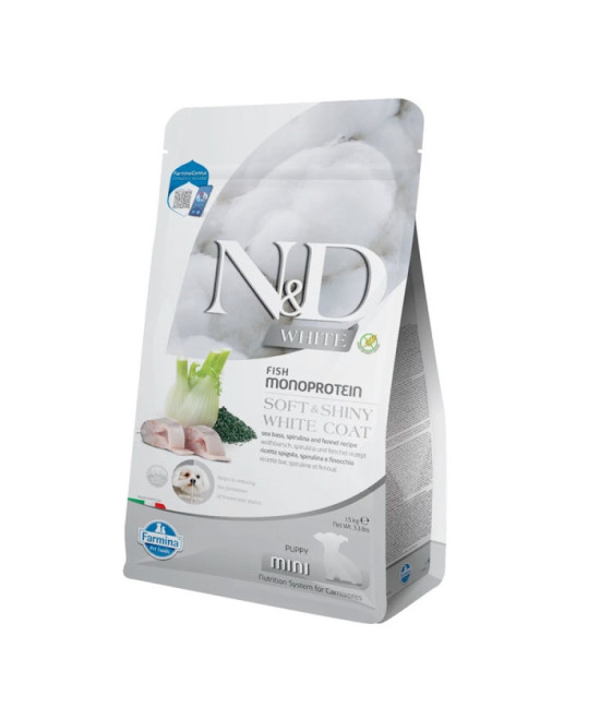FARMINA ND WHITE PERRO PUPPY LUBINA SPIRULINA MINI 1