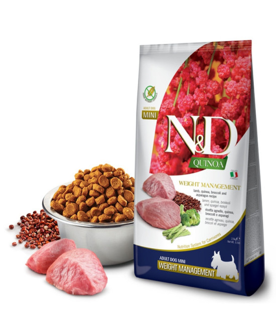 FARMINA ND PERRO QUINOA WEIGHT MANAGEMENT CORDERO MINI 2