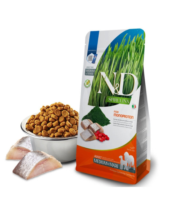FARMINA ND PERRO SPIRULINA MED/MAX ARENQUE 2KG