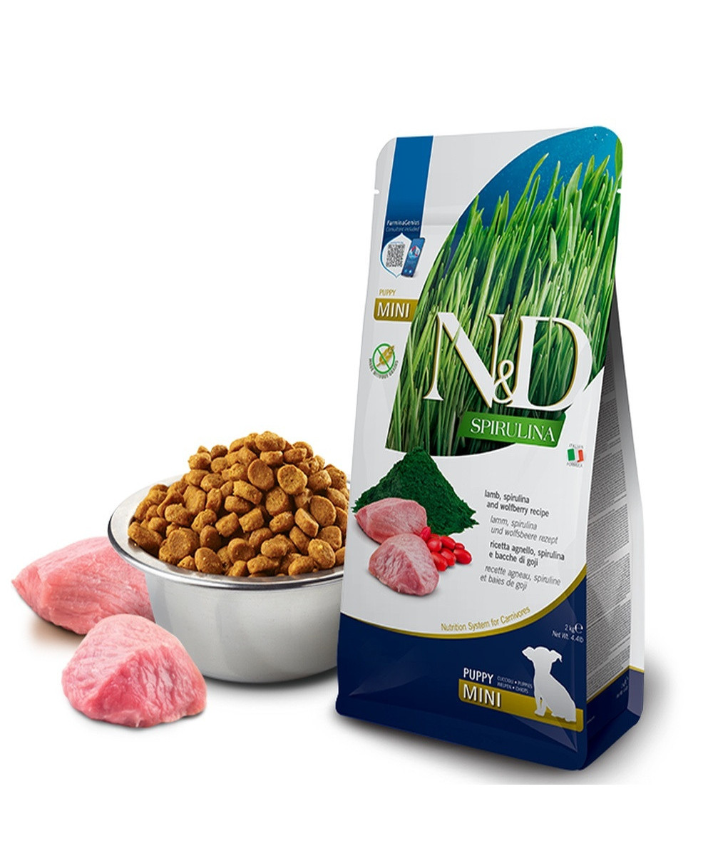 FARMINA ND PERRO PUPPY SPIRULINA MINI CORDERO 2KG