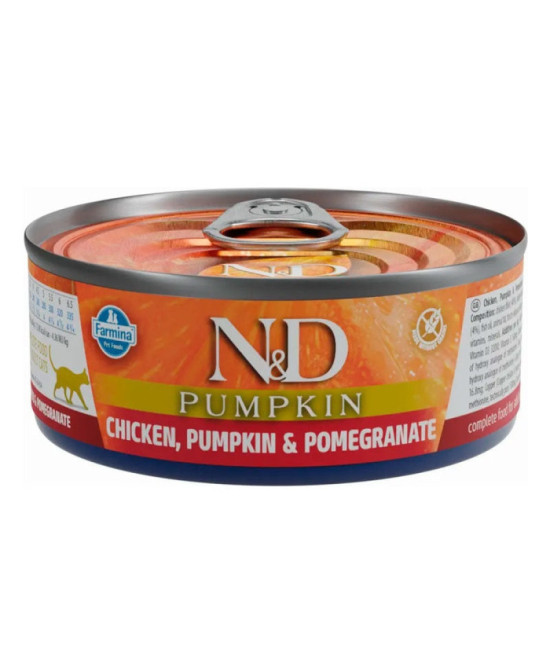 FARMINA ND GATO POLLO CALABAZA GRANADA 70GR
