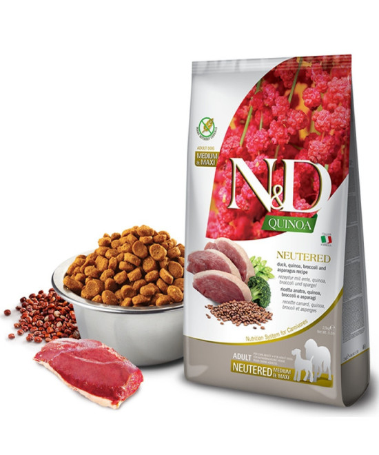 FARMINA ND PERRO QUINOA NEUTERED PATO MED/MAX 12KG