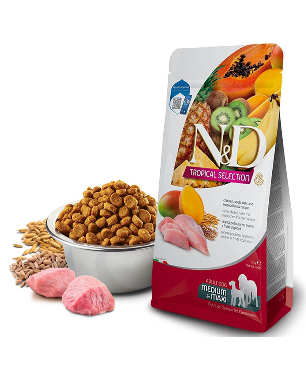 FARMINA ND PERRO TROPICAL SELECTION MED MAXI POLLO 10KG