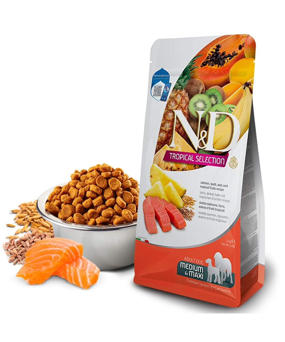 FARMINA ND PERRO TROPICAL SELECTION MED MAXI SALMON 10KG