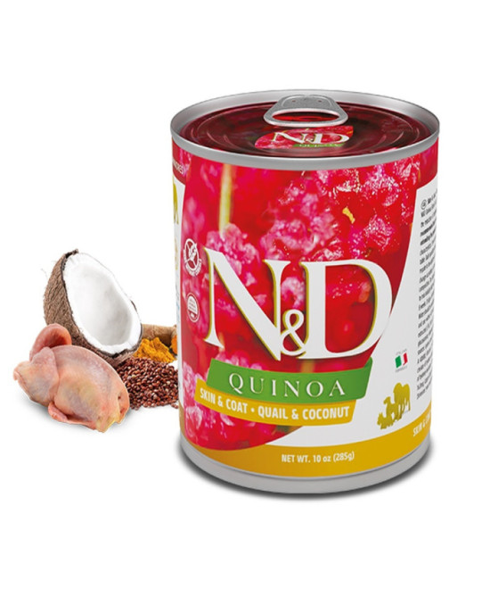 FARMINA ND PERRO QUINOA SKIN COAT CODORNIZ 285GR