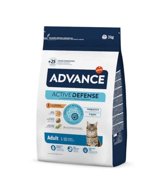 ADVANCE GATOS POLLO Y ARROZ ACTIVE DEFENSE 3kg
