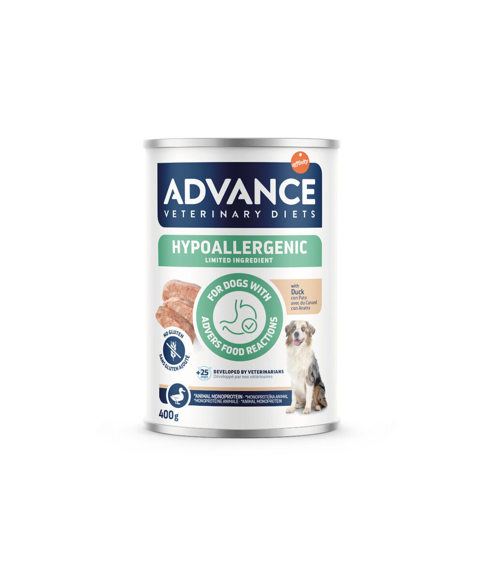 ADVANCE VETERINARY DIETS HYPOALLERGENIC DUCK COMIDA HUMEDA PERROS 400G