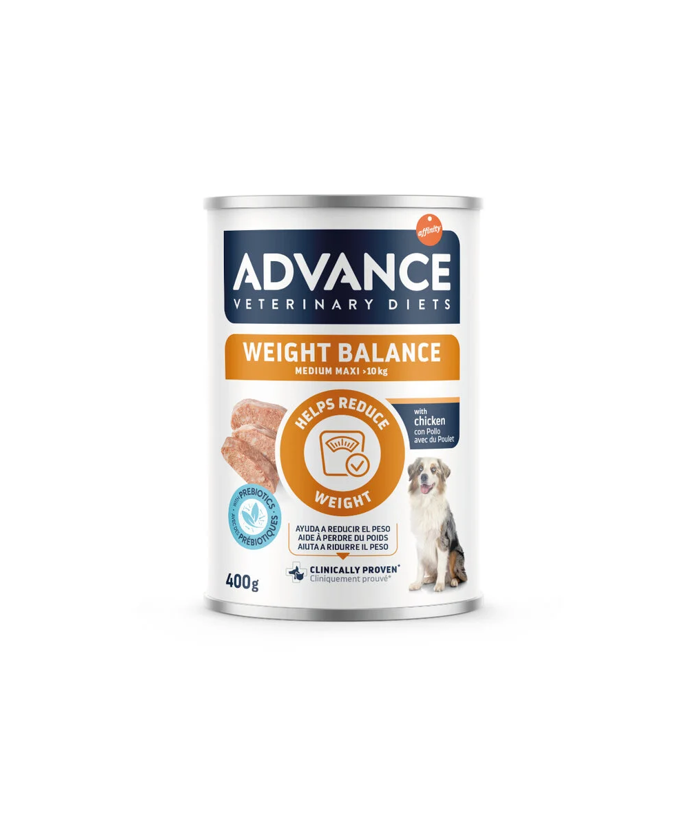 ADVANCE VETERINARY DIETS WEIGHT BALANCE MED/MAX COMIDA HUMEDA PERROS 400G