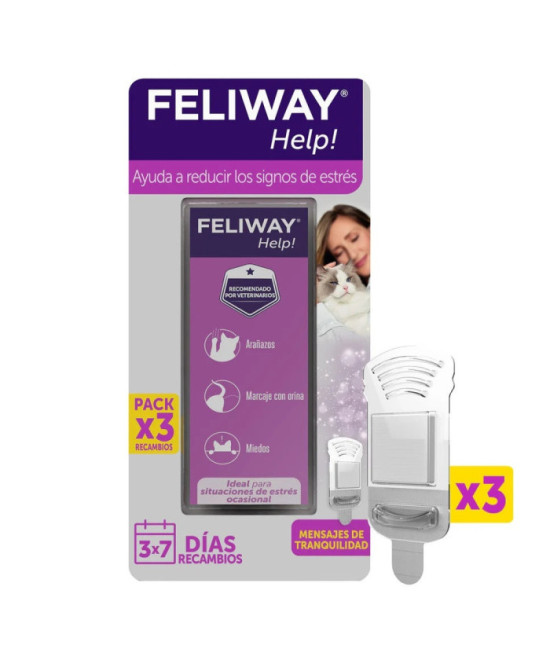FELIWAY HELP PACK x 3 RECAMBIOS