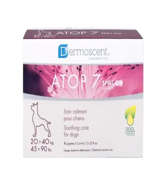 DERMOSCENT ATOP 7 SPOT ON PERRO 20-40 KG 4 PIP