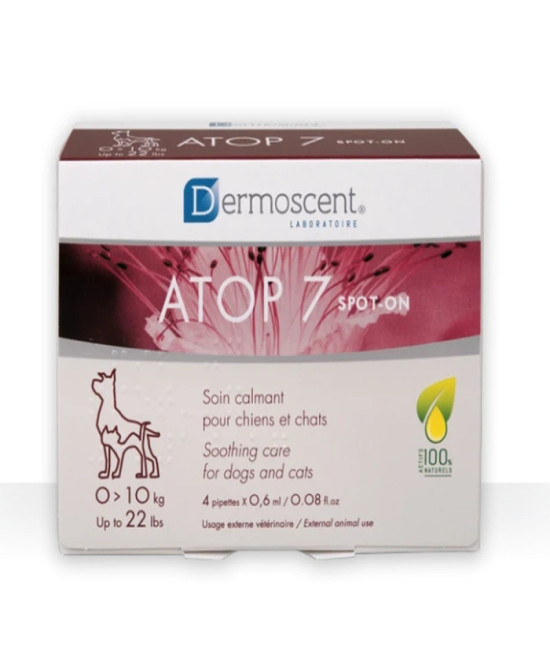 DERMOSCENT ATOP 7 SPOT ON PERRO/GATO 0-10 KG 4 PIP