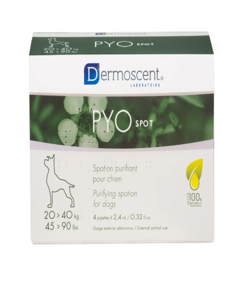 DERMOSCENT PYOSPOT PERRO 20-40 KG 4 PIP