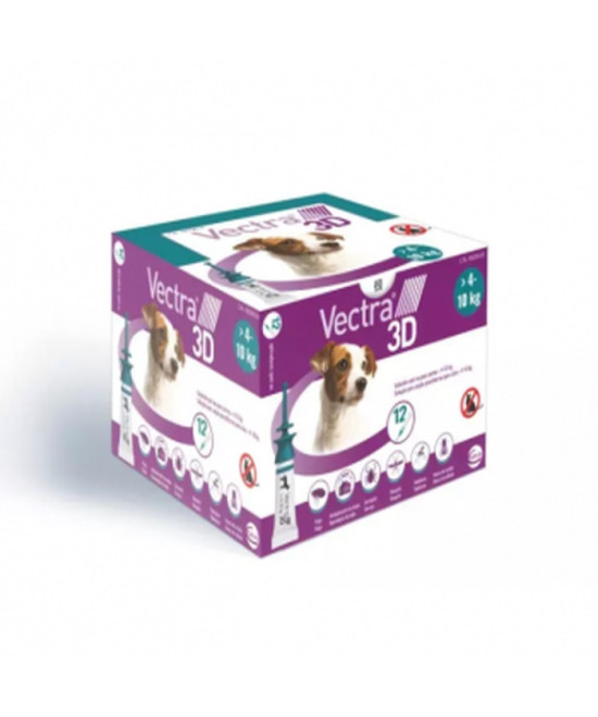 VECTRA 3D DOG 4-10 KG 12 PIPETAS