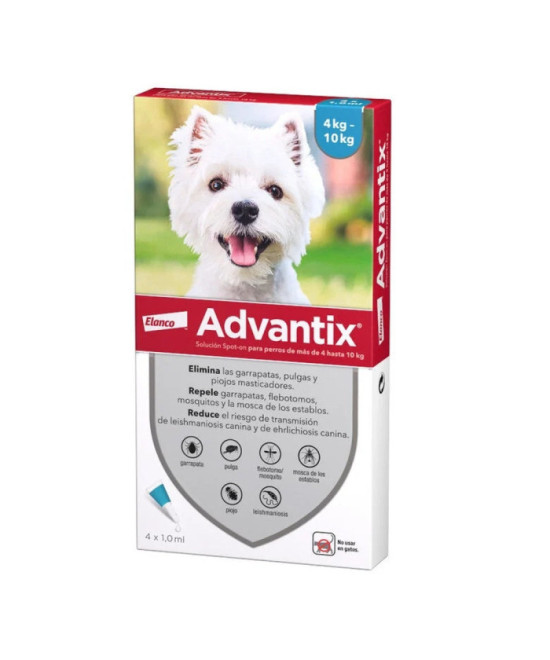ADVANTIX 4 x 1.0 (DE 4 A 10 KG)