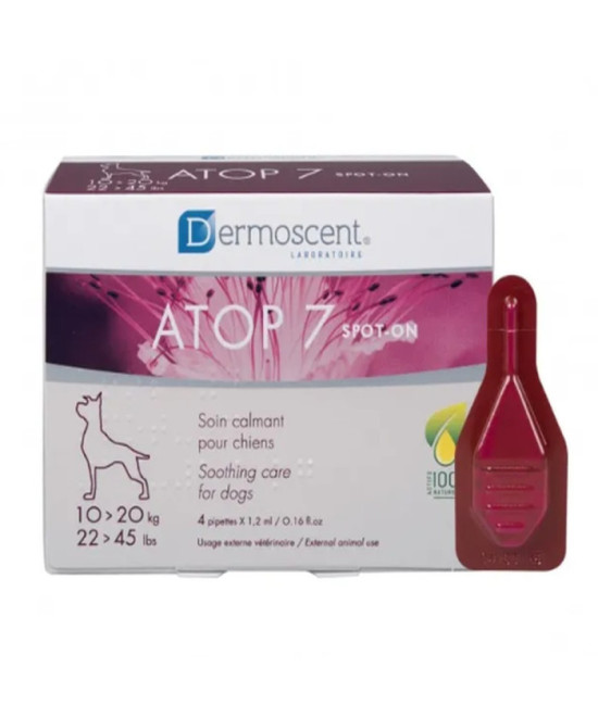 DERMOSCENT ATOP 7 SPOT ON PERRO 10-20 KG 4 PIP