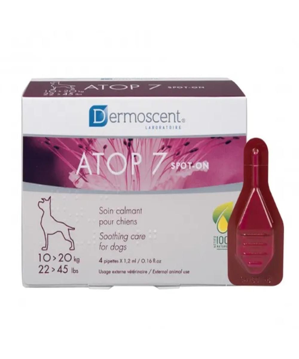 DERMOSCENT ATOP 7 SPOT ON PERRO 10-20 KG 4 PIP