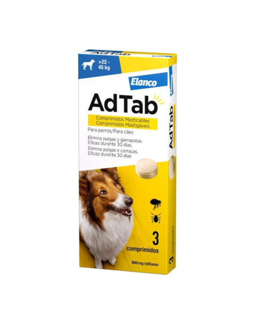 ADTAB 900 MG 3 COMP MASTICABLE PERROS 22-45 KG