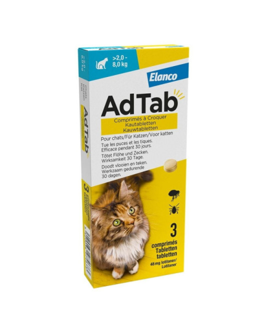 ADTAB 48 MG 3 COMP MASTICABLE GATOS 2-8 KG