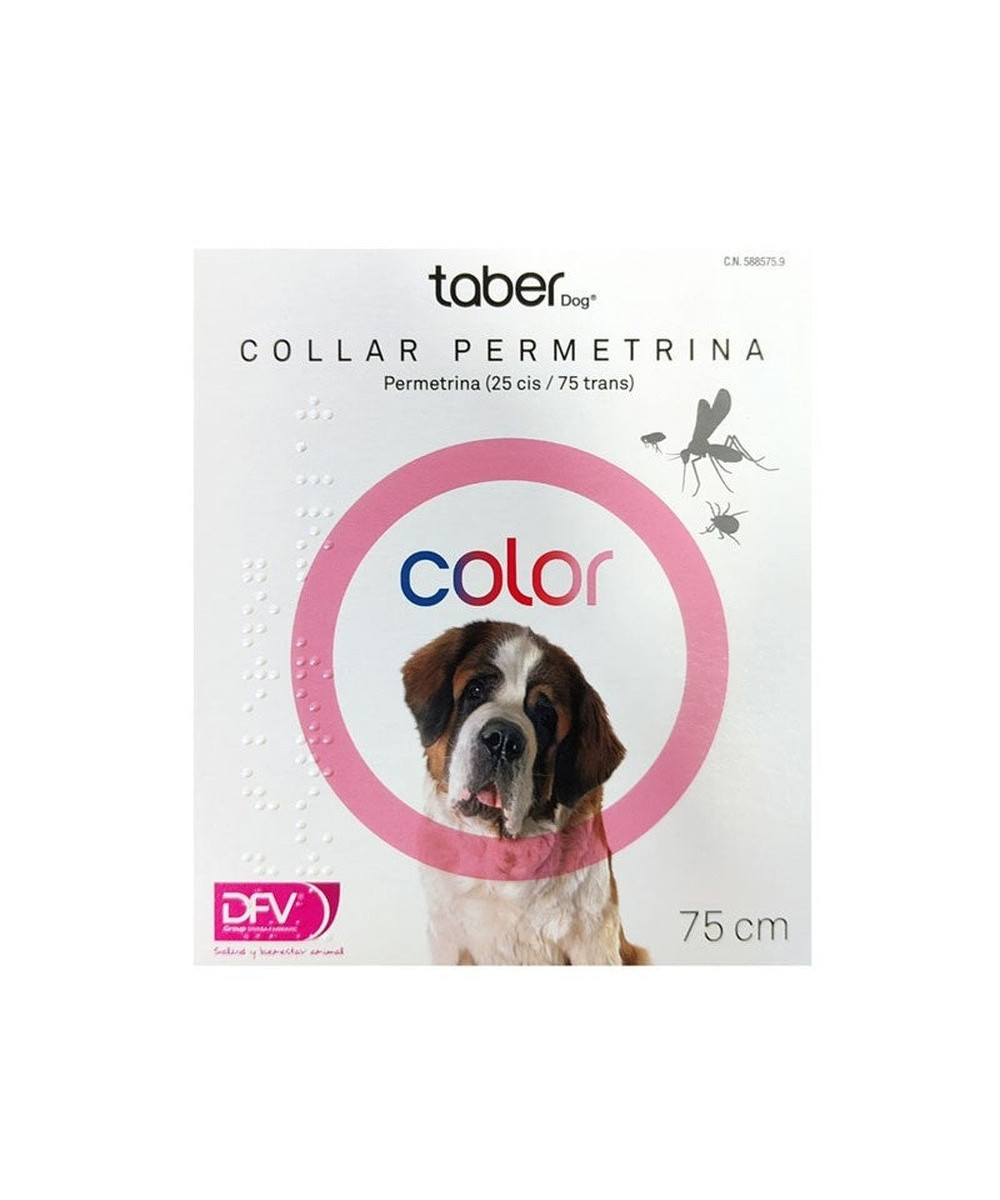TABERDOG COLLAR PERMETRINA ROSA 75 CM