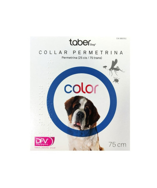 TABERDOG COLLAR PERMETRINA AZUL 75 CM