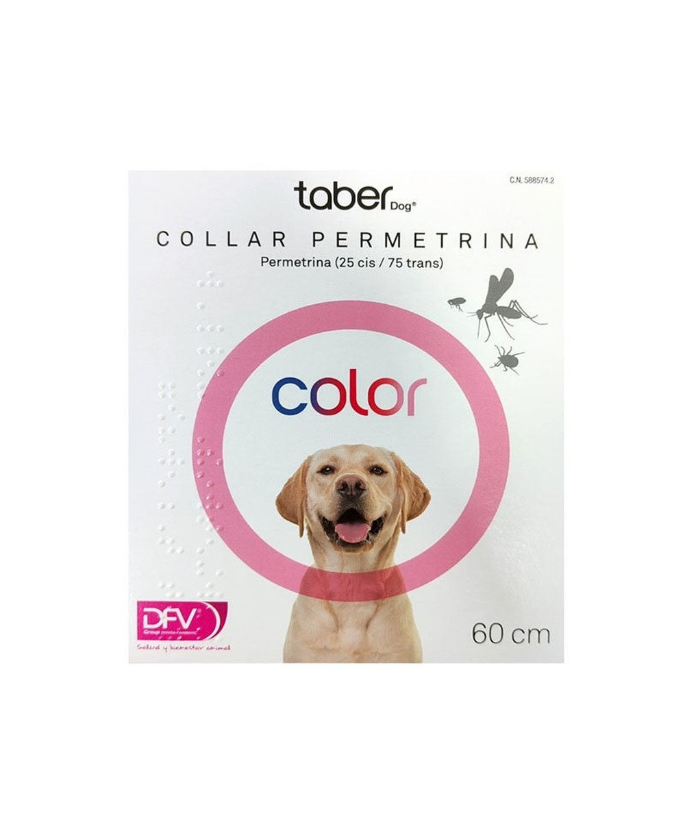 TABERDOG COLLAR PERMETRINA ROSA 60 CM