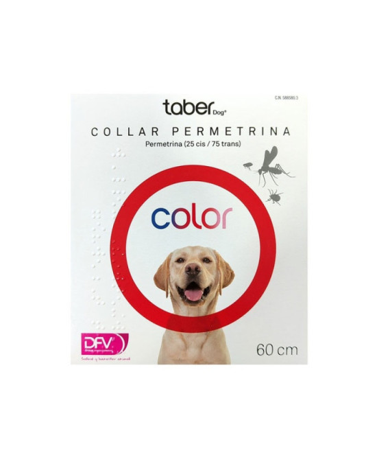 TABERDOG COLLAR PERMETRINA ROJO 60 CM