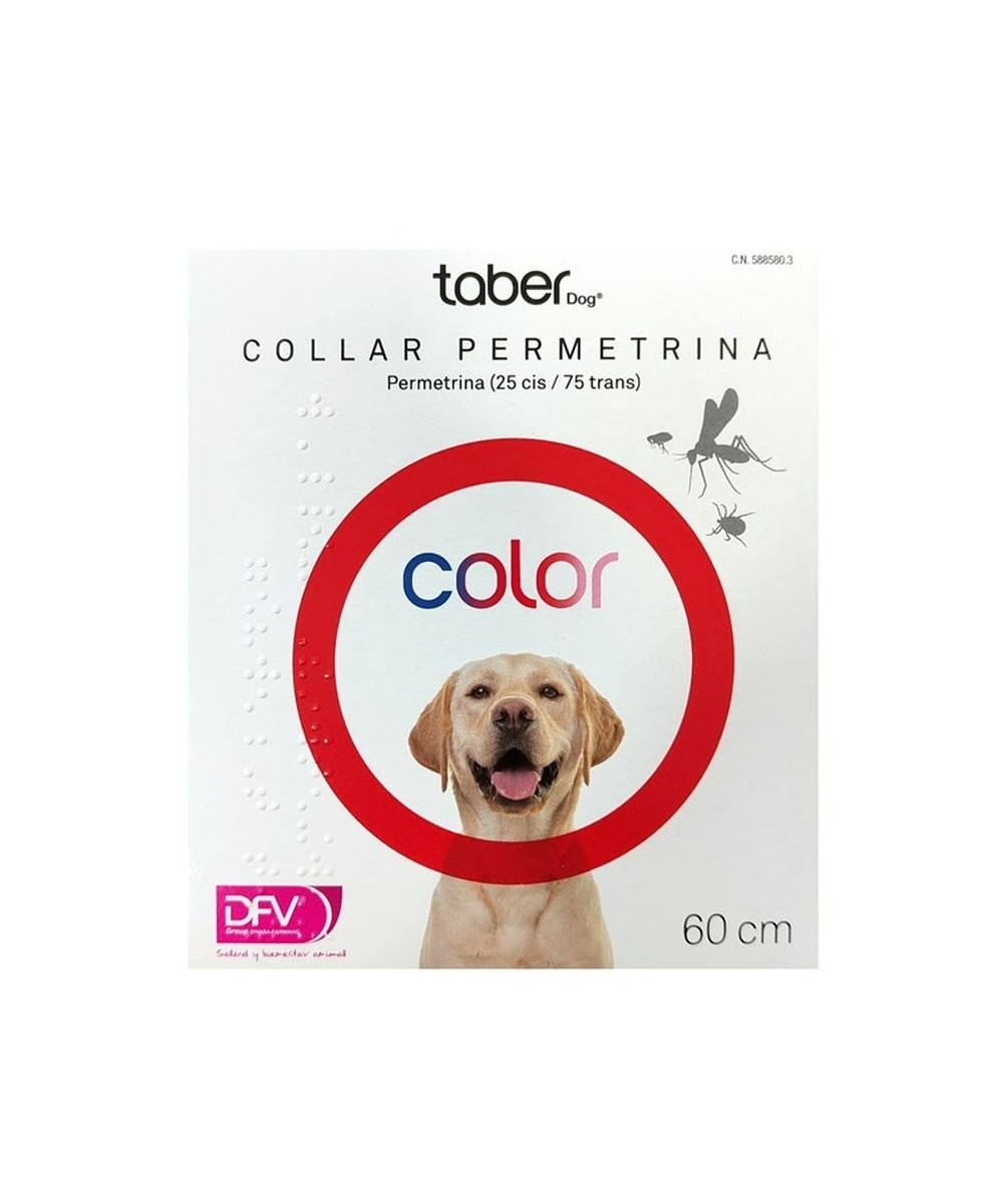 TABERDOG COLLAR PERMETRINA ROJO 60 CM