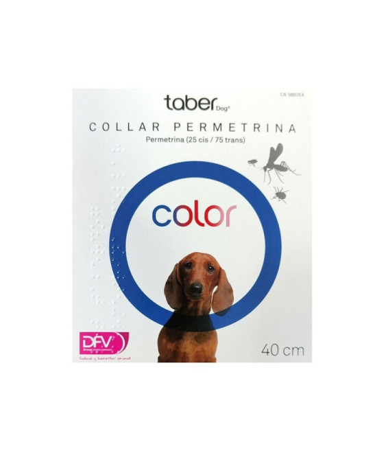 TABERDOG COLLAR PERMETRINA AZUL 40 CM