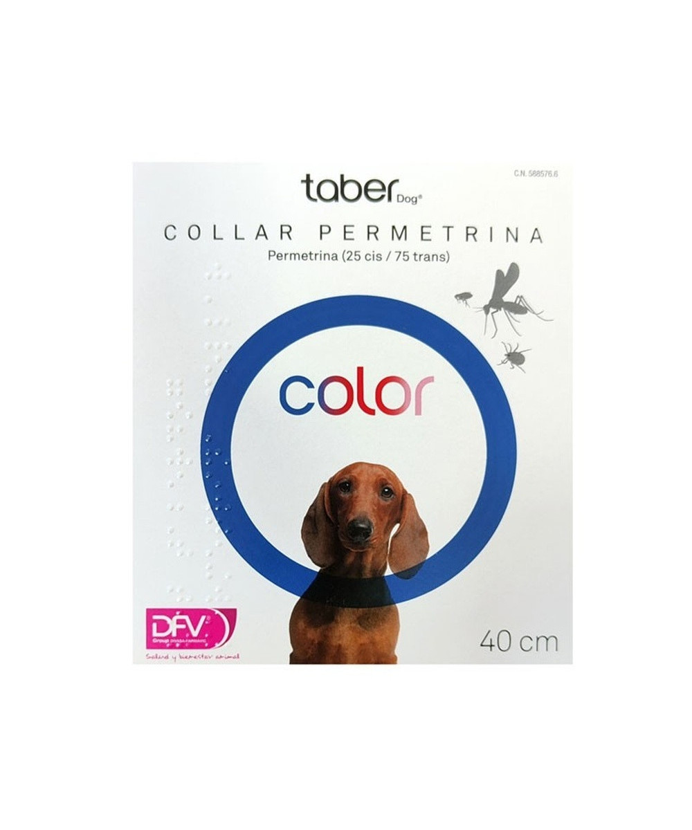 TABERDOG COLLAR PERMETRINA AZUL 40 CM
