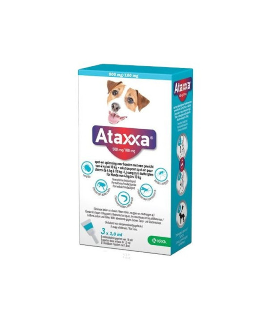 ATAXXA 500/100 MG PERRO 4-10 KG 3 PIP