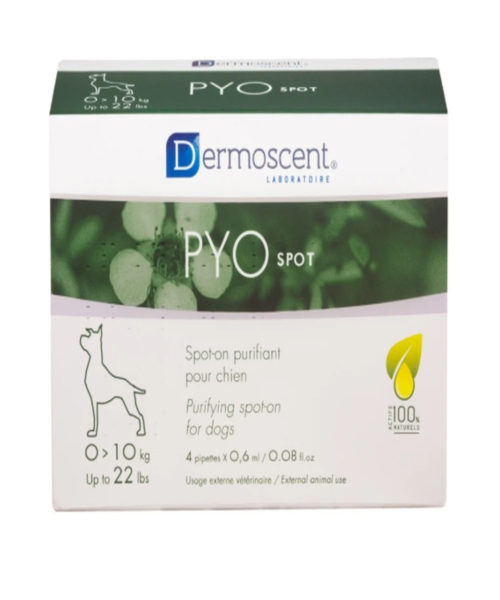 DERMOSCENT PYOSPOT PERRO 0-10 KG 4 PIP