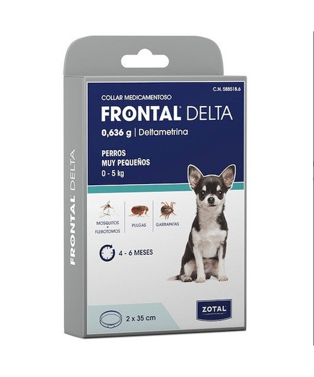 FRONTAL DELTA COLLAR DUO ANTIPARASITARIO PERRO 2 x 35 CM