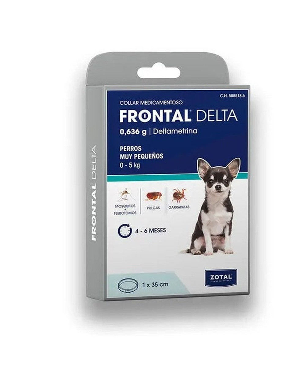 FRONTAL DELTA COLLAR ANTIPARASITARIO PERRO 35 CM